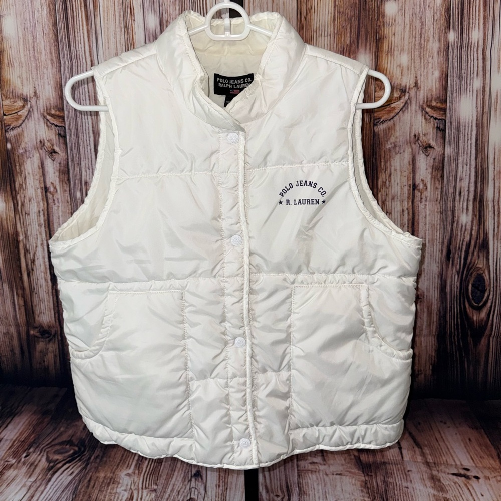 Ralph Lauren Polo White Puffer Vest